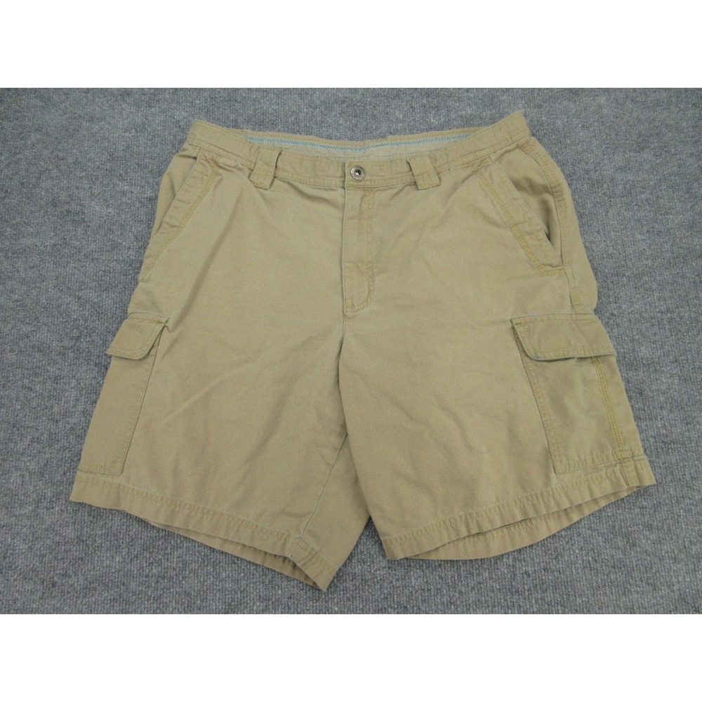 Columbia Mens Cargo Shorts Regular Tan Khaki Cotton Canvas 36w 10L